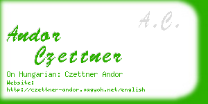 andor czettner business card